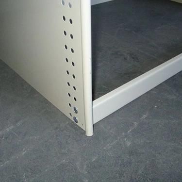 Rut Closet Shelving for Library with Roll Edge Side Panel