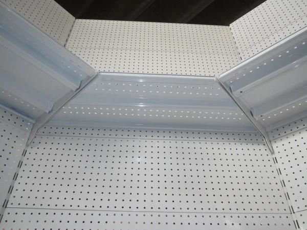 Supermarket Metal Display Wall Corner Gondola Shelf