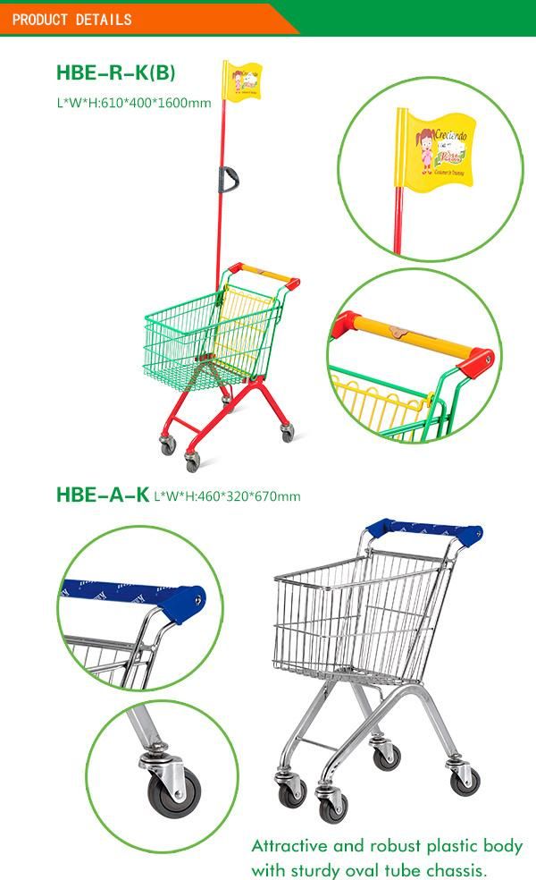 Child Plastic Shopping Trolley / Kids Supermarket Shopping Cart