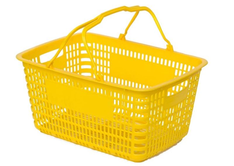 Plastic Supermarket Large Japanese Hole Portable Plastic Hand Shopping Basket