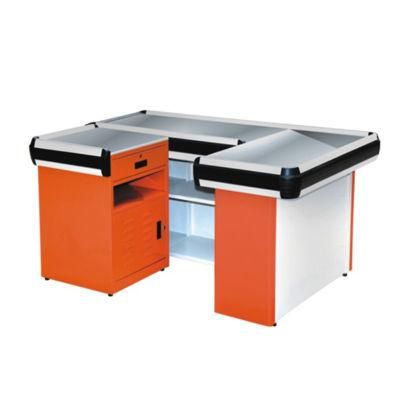 Flexible Store Supermarket Stainless Steel Retail Design Checkout Cashier Counter