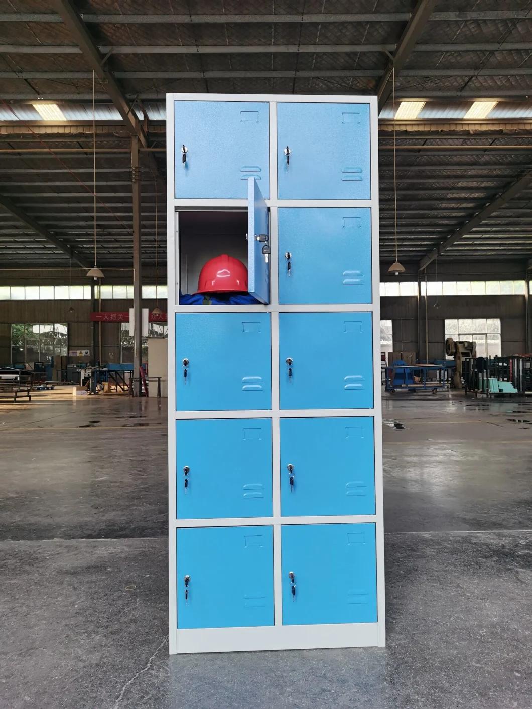 Factory Wholesale Steel Furniture 5 Tier 10 Door Locker Unassembled