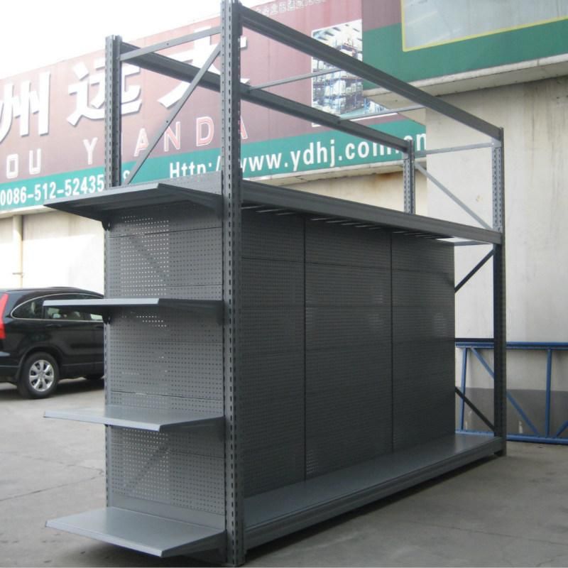 Heavy Multi-Funcation Metal Supermarket Display Gondola Shelf