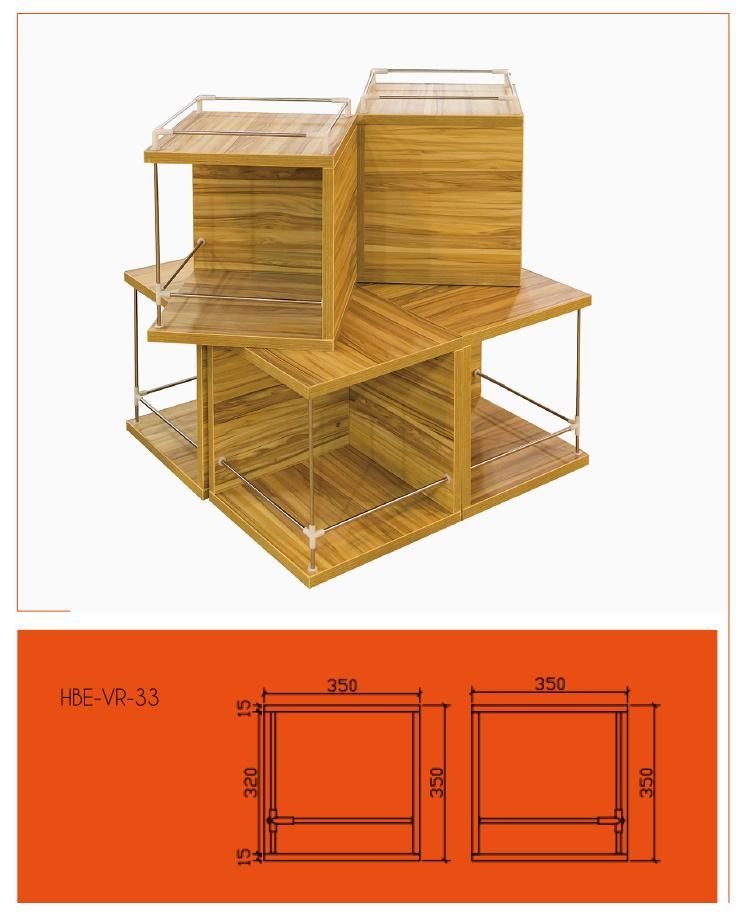 Hypermarket Wooden Store Fixtures Oak Orchard Bin