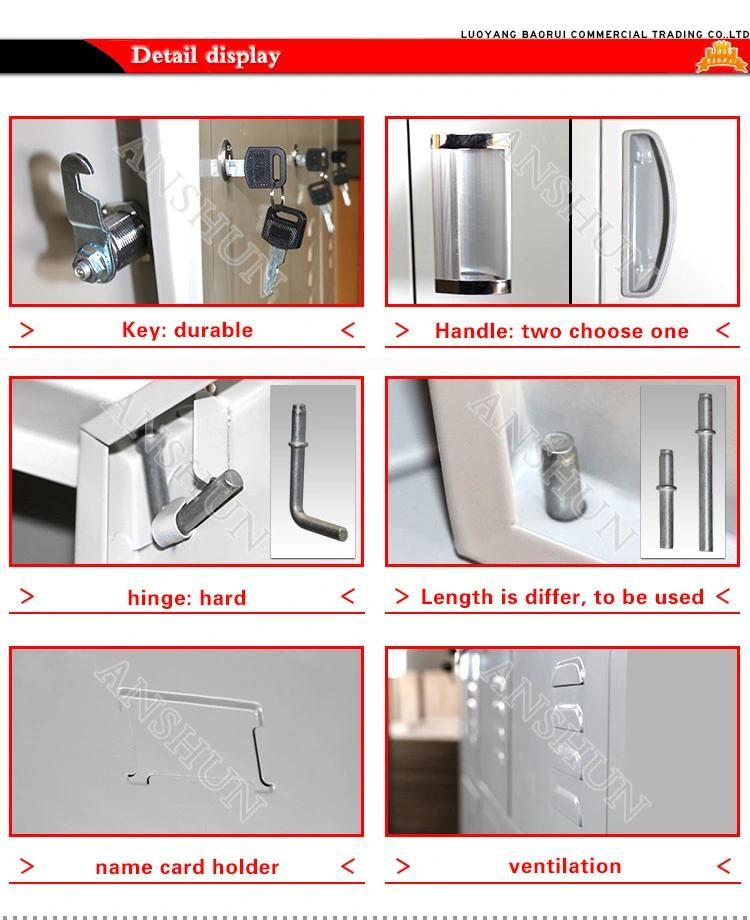 Office Furniture Single 4 Door Locker 4 Tier Metal Lockers