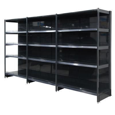 Single Sided Flat Back Panel Supermarket Display Shelf