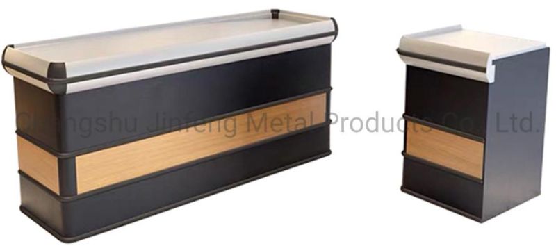 Supermarket Cash Register Table/Retail Metal and Wodden Checkout Counter