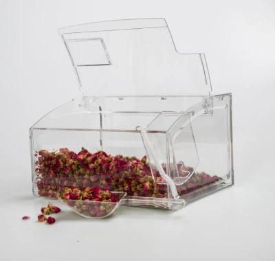 Clear Plastic Dry Seeds Container Bulk Seeds Dispensers with Scoop