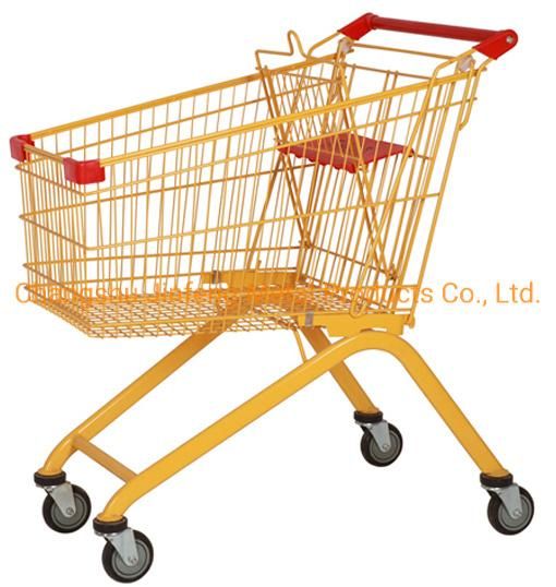 Supermarket European Style Metal Shopping Trolley