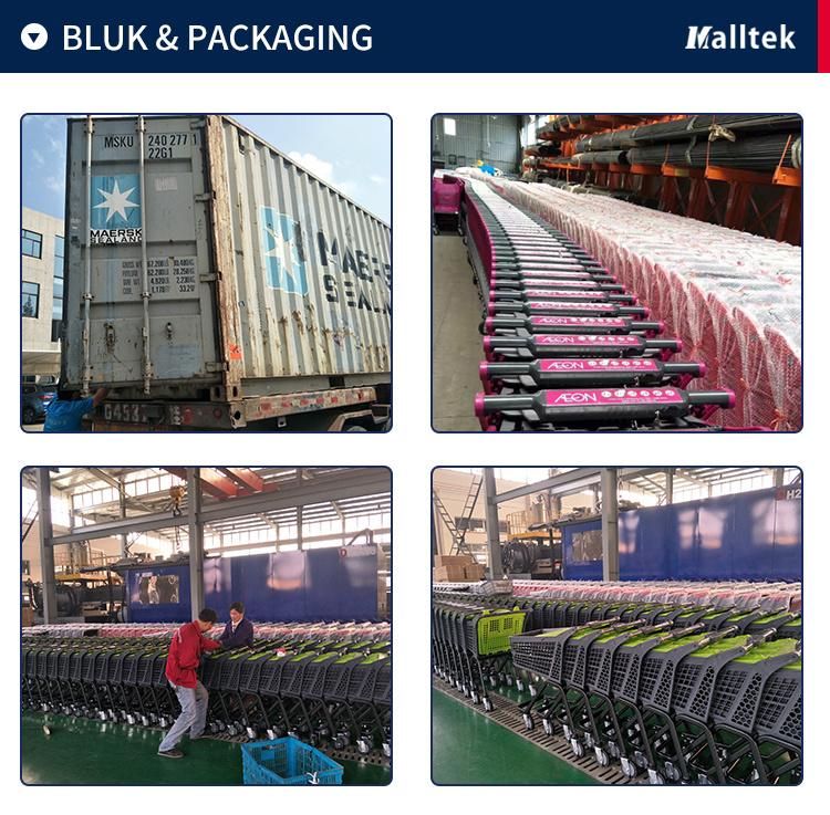 Sales All Plastic Shopping Trolley Supermarket Chain Store Plastic Trolley Cart