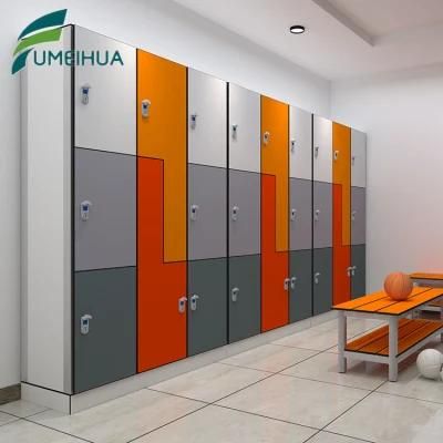 Orange Swimming Pool Changing Room 3 Tier HPL Key Locker