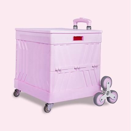 China Portable Utility Mobile Folding Supermarket Shopping Cart with Stair Climbing Wheels