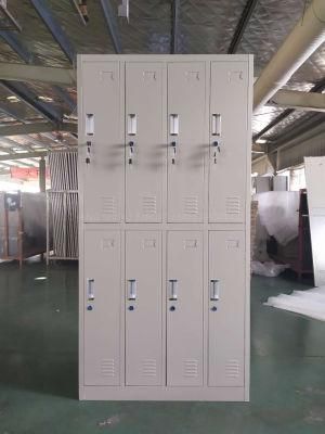 Kd Metal 8 Door Locker Storage Changing Locker with Hanger and Shelf