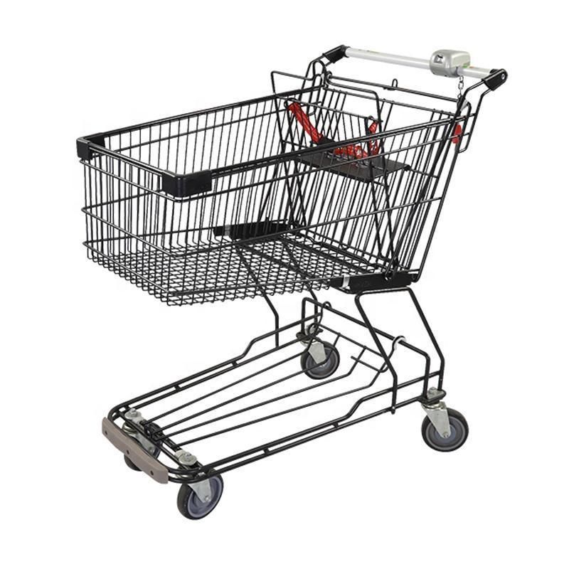 Wire Basket Trolley Store Hand Push Basket Cart/Shopping Cart