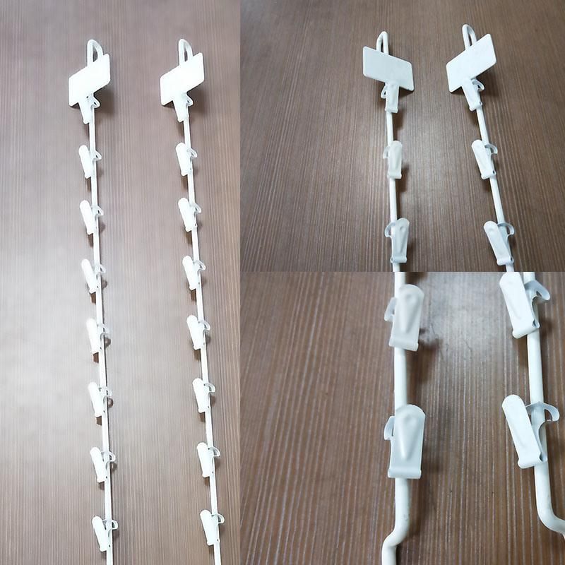 Retail Hanging Display Metal Clip Strips with 12 Hooks for Supermarket Retail Stores