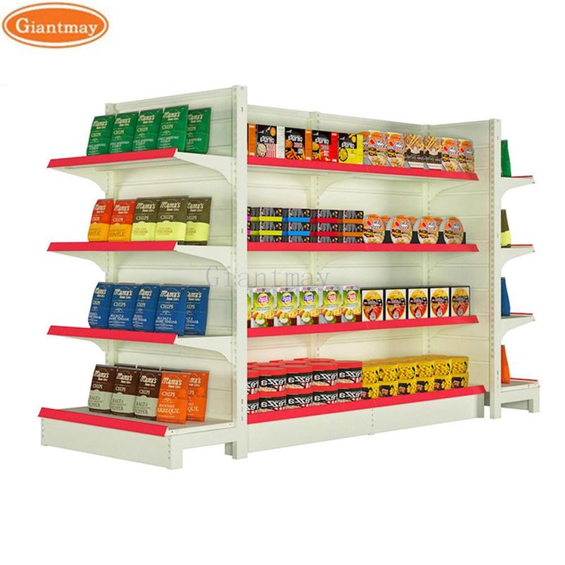 Giantmay Customized Supermarket Snack Shelves Retail Storage Rack Gondola