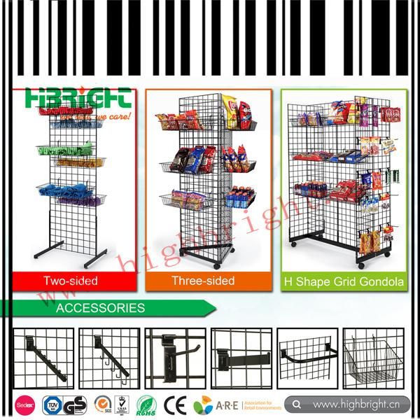 Store Fixture Wire Grid Snack Mesh Panel Display Racks