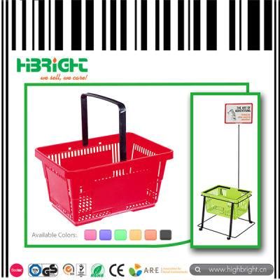 Supermarekt Grocery Shop Handle Plastic Shopping Basket