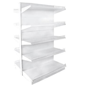 White Store Shelving Racks Metal Racks Supermarket Display Shelf