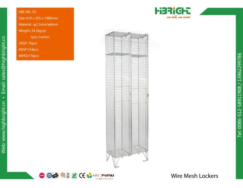 1 to 6 Layers Staff Individual Zinc Plating Welded Steel Metal Mesh Locker