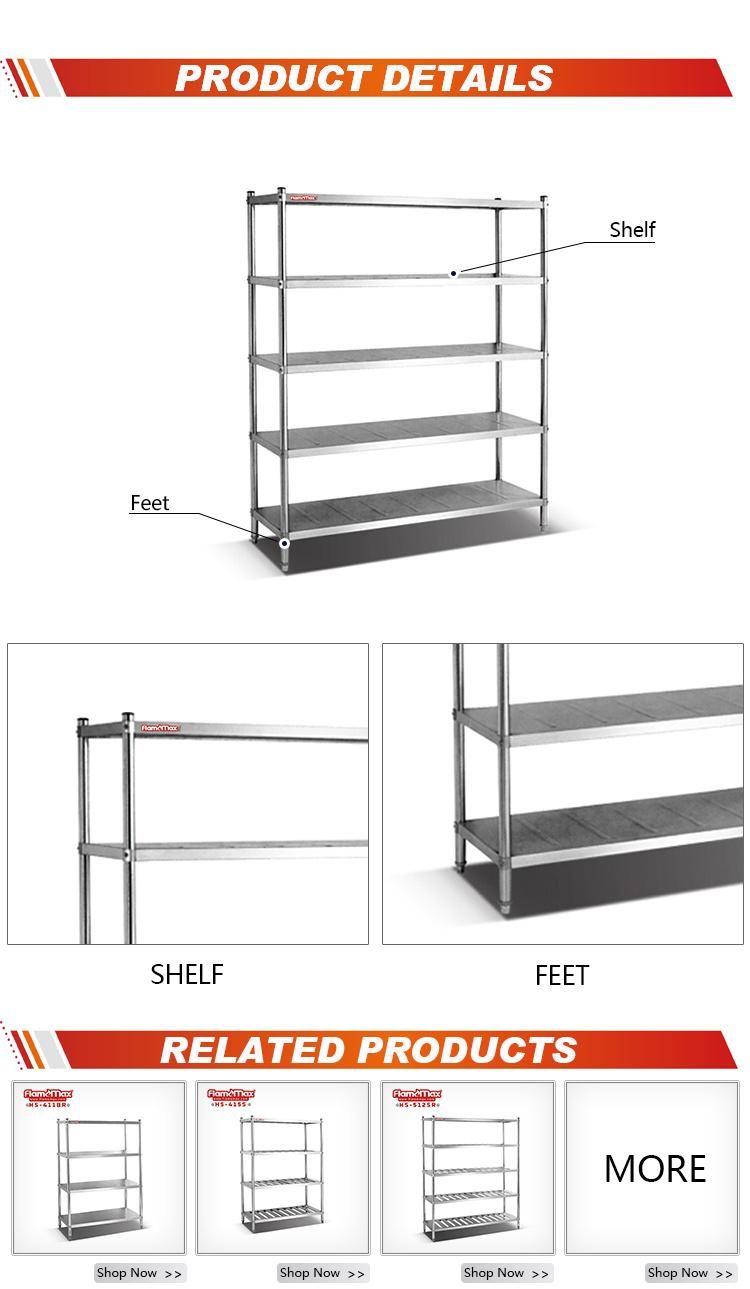 Stainless Steel 5-Tier Storage Shelf (HS-512BR)