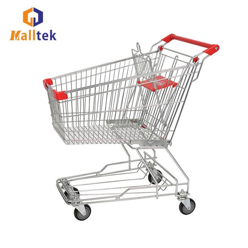 High Quality Metal Grocery Retail Store Asian Supermarket Shopping Trolley