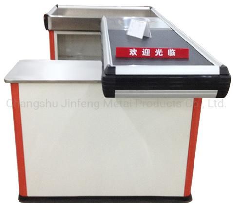 Supermarket & Store Cashier Desk with Conveyor Belt