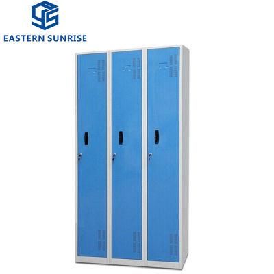 Three Doors Clothed Metal Steel Iron Storage Locker