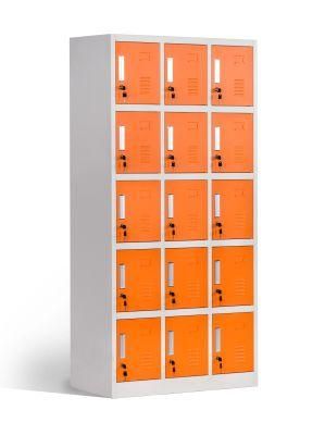 3 Tier 15 Door Metal Storage Locker Cupboard