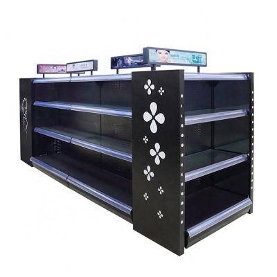 Heavy Duty Metal Gondola Supermarket Shelf with Perforated Back Panel