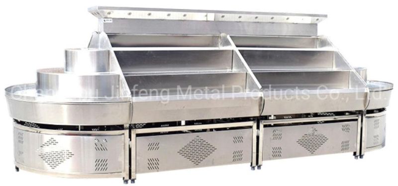 Supermarket Display Rack Vegetable Stand with Spray System