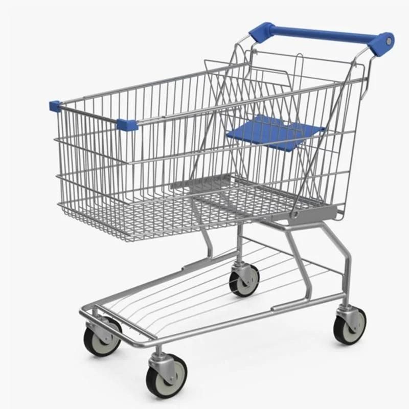 Manufacturer Supply Shopping Trolley Cart Wholesale Shopping Trolleys Carts with 4 Wheels