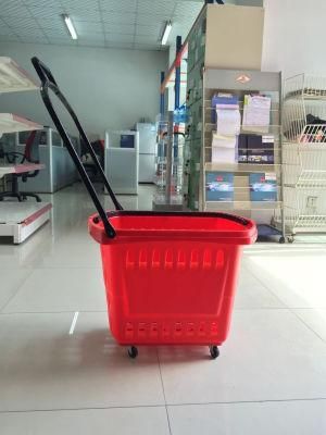 Large Four Wheels Shopping Basket