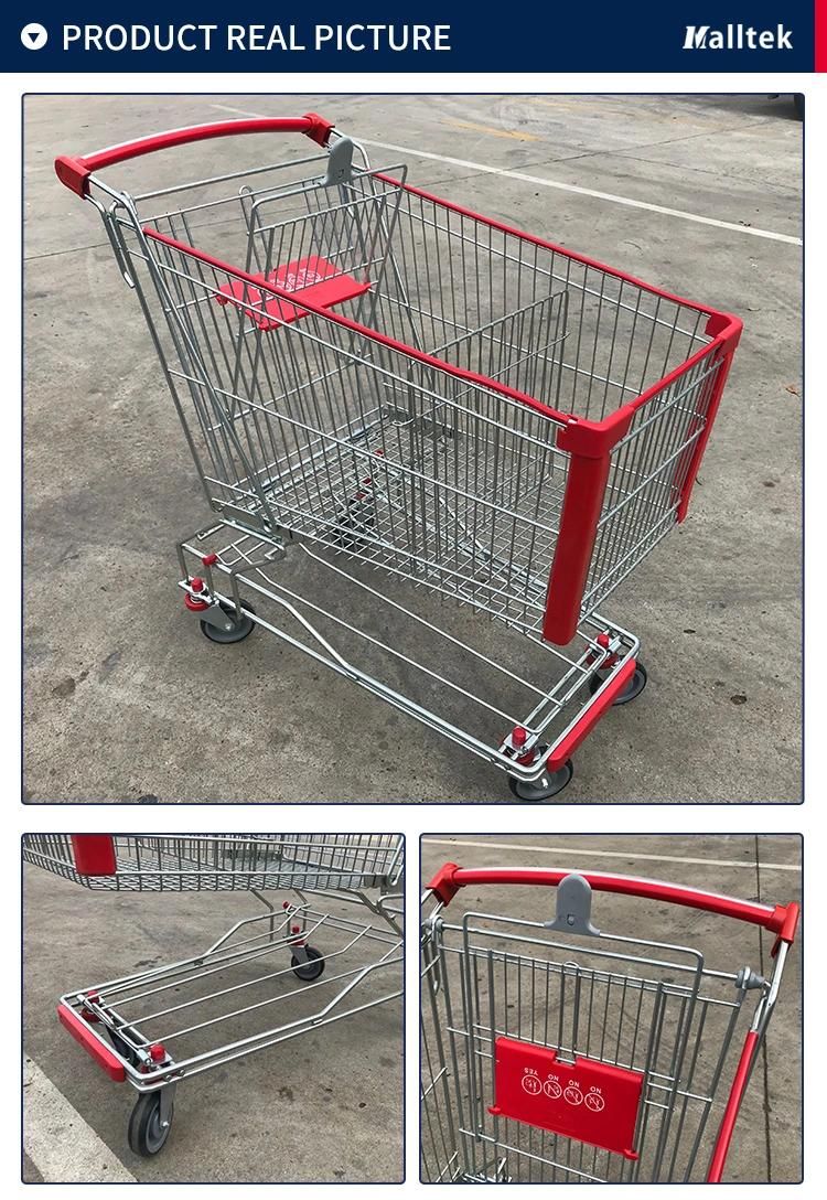 Useful Big Capacity Retail Store 210L Grocery Cart Manufacturer