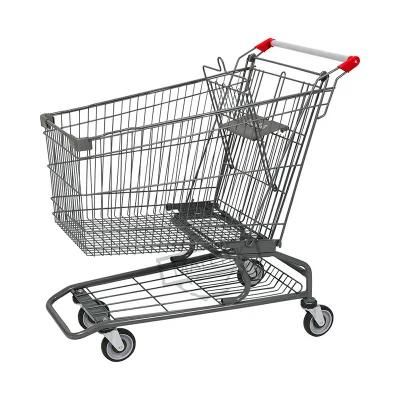 Popular Zinc with Powder Coating Supermarket Grocery Cart