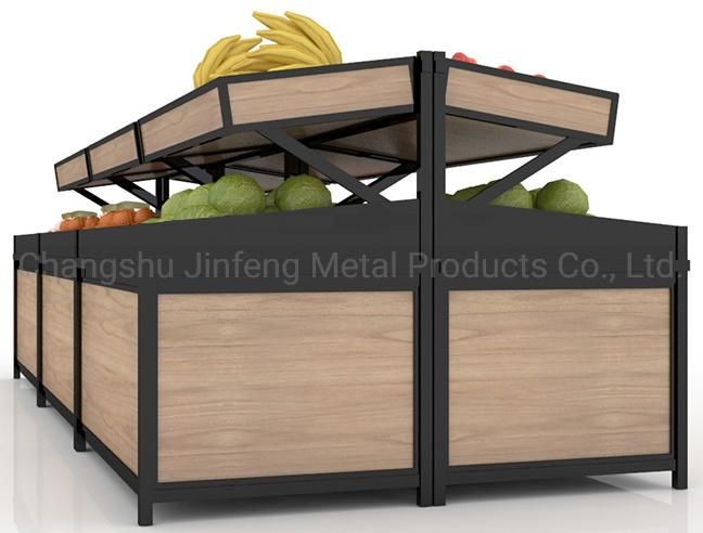 Supermarket Wooden Display Rack for Vegetable and Fruit