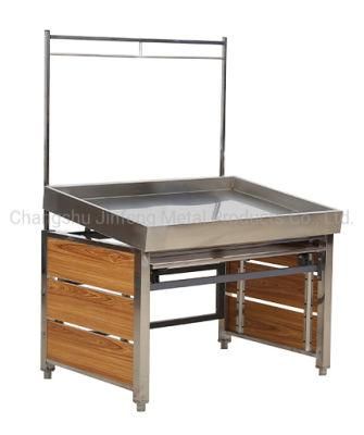 Supermarket Display Shelve Wooden and Metal Display Rack for Fruit and Vegetable