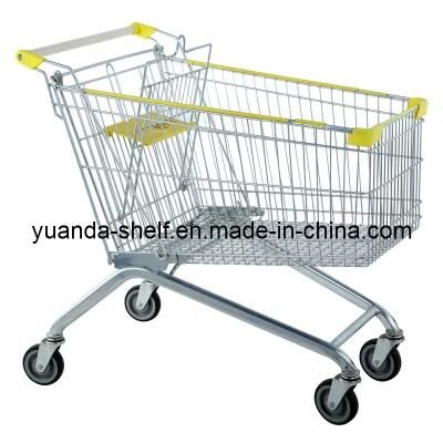 Metal Wire Mesh Supermarket Shopping Folding Trolley Cart