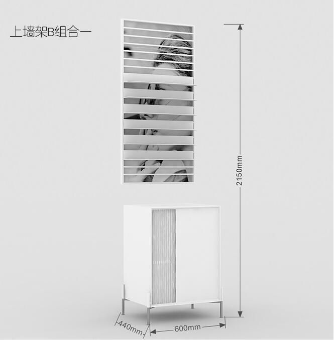 Fashion Retail Sunglasses Wall Display with Storage Base Drawer for Eyewear Store Optical Shop Interior Design