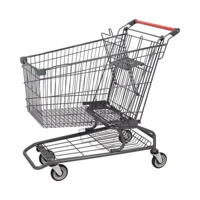 Wholesale Galvanized American Metal Supermarket Shopping Trolley for Hypmarket