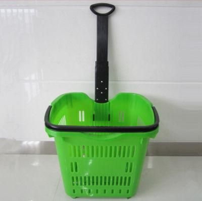 High Quality 55L Plastic Roll Shopping Basket