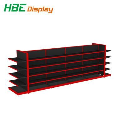 Supermarket Hypermarket Cold-Rolled Steel Grocery Store Gondola Display Shelves