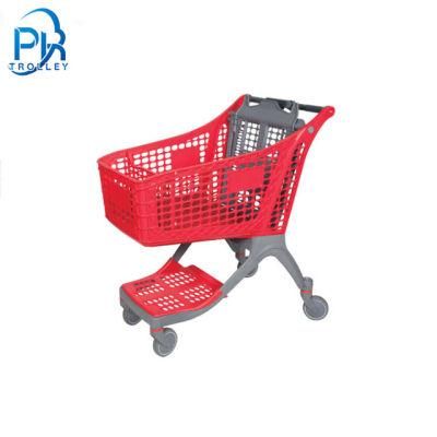 Unfolding Grocery Plastic Supermarket Shopping Cart Trolley