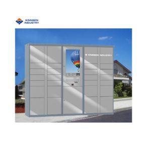 Intelligent Logistic Parcel Delivery Locker/Transprinted Wood Color Locker/Steel Sports Locker