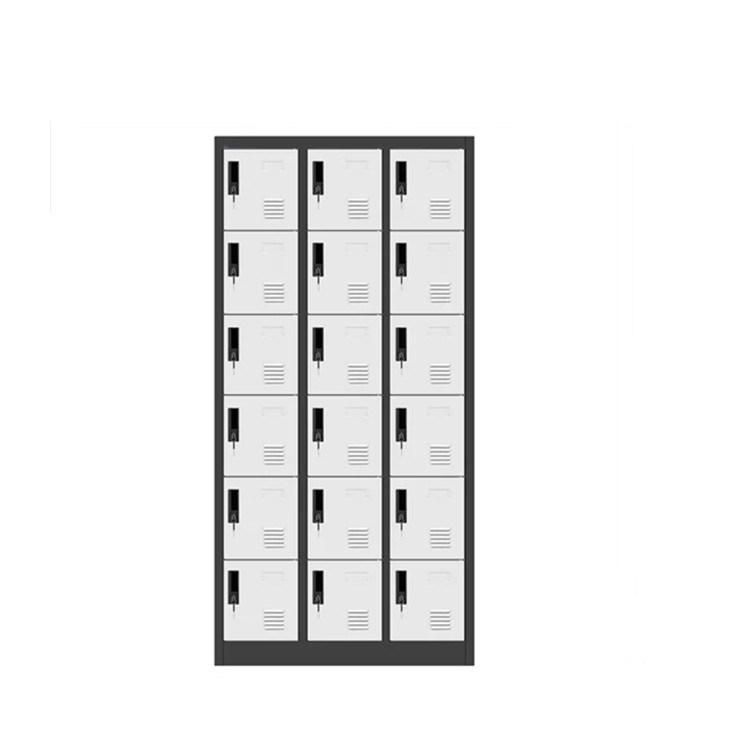 Metal 18 Compartments with Lock Private Storage Workmen Locker Employee Lockers