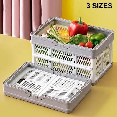 Plastic Hand Shopping Basket Supermarket Shopping Cart Foldable Storage Basket Portable Customized Logo Storage Box