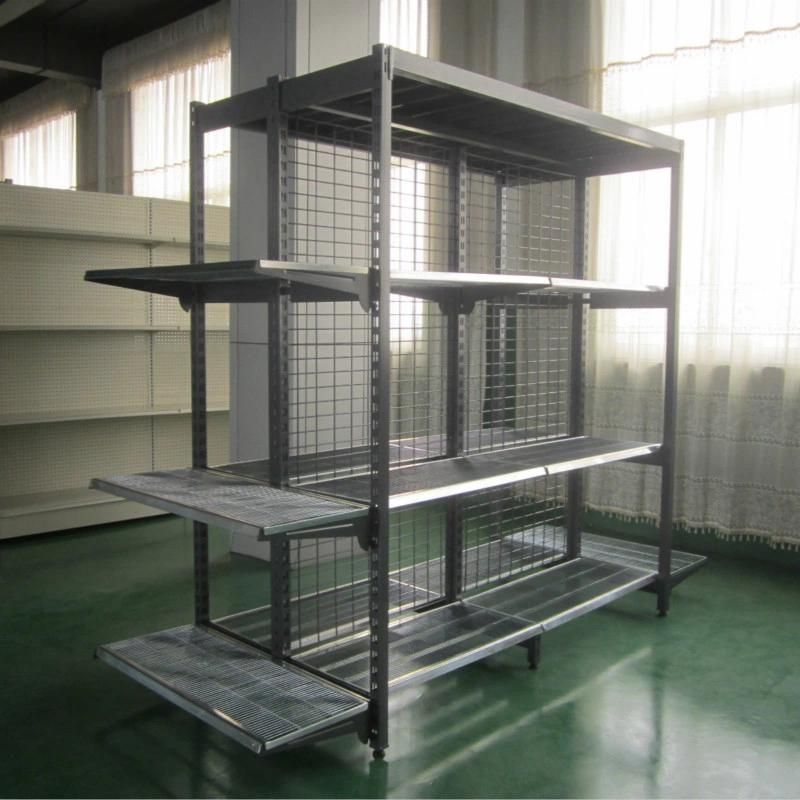 Australia Style Supermarket Zinc Metal Wire Mesh Display Shelf