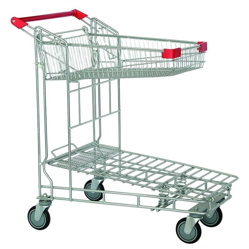 Hot Selling Item Satin Material 4 Wheel Shopping Trolley