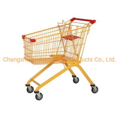 Supermarket European Style Metal Shopping Trolley