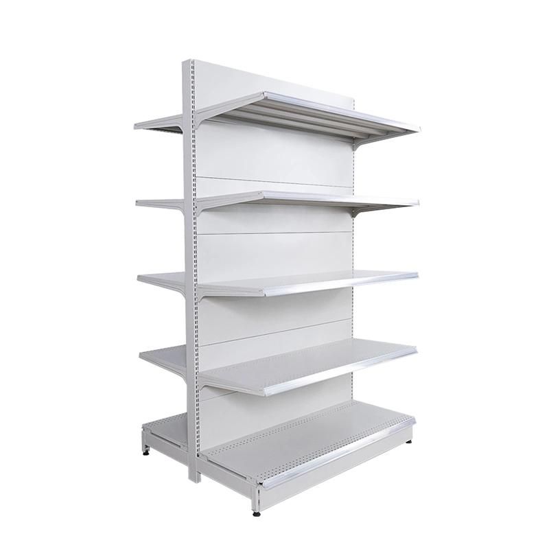 Cold Rolled Steel Supermarket Shelf Double Side Gondola